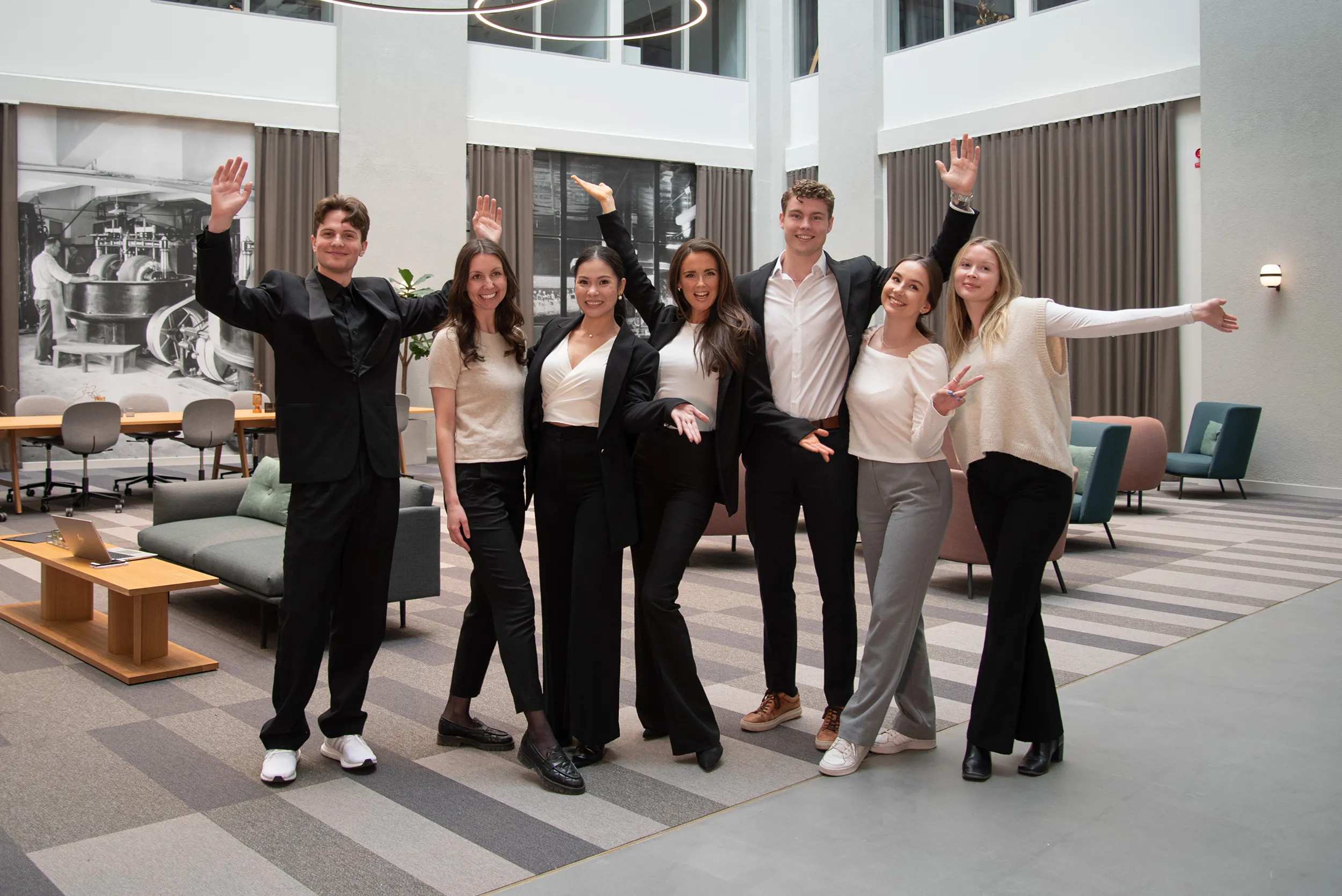 Eventpersonal, en grupp unga människor